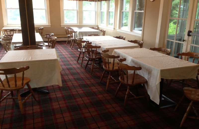 Dining room at Windrifter Resort.