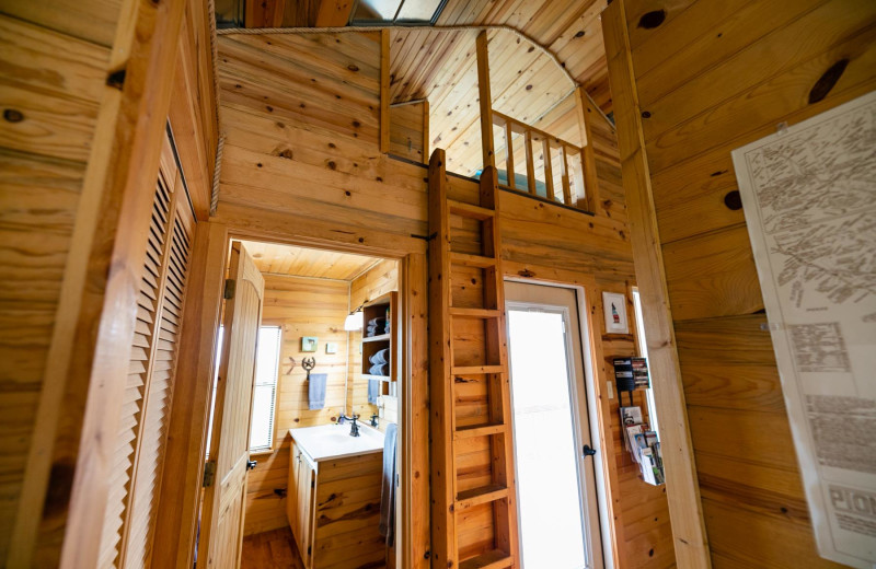 Cabin interior at Walnut Canyon Cabins.