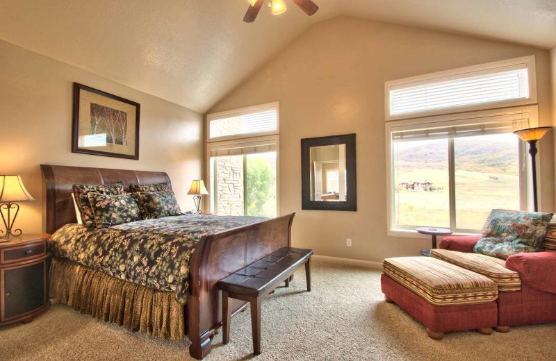 Rental bedroom at Lakeside Resort Properties.