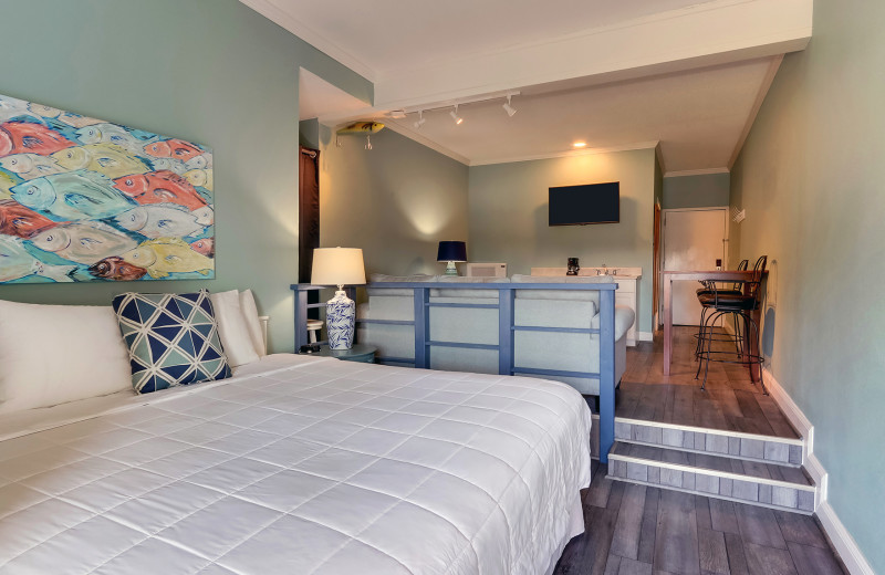 Guest room at Palm Suites.