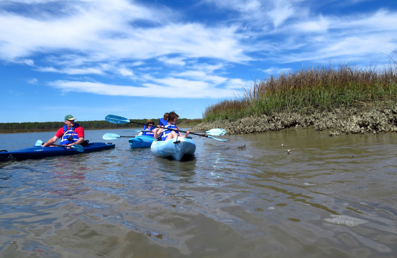 Kayaking at Fripp Island Golf & Beach Resort.