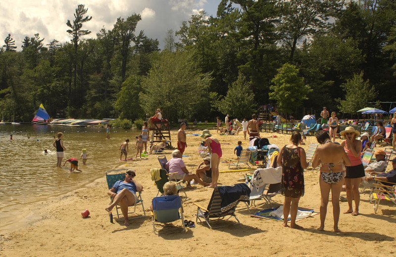 Beach at Eagles Mere Inn.