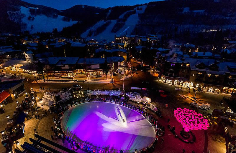 Ice skating rink at Solaris Residences.