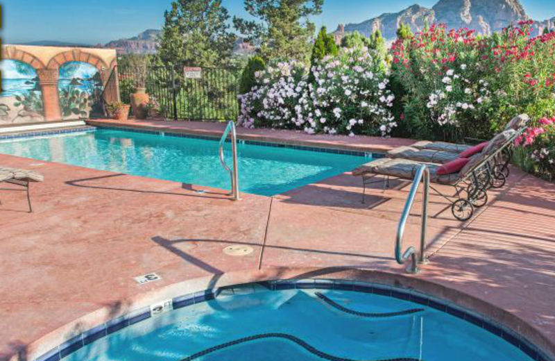 Outdoor pool at A Sunset Chateau.