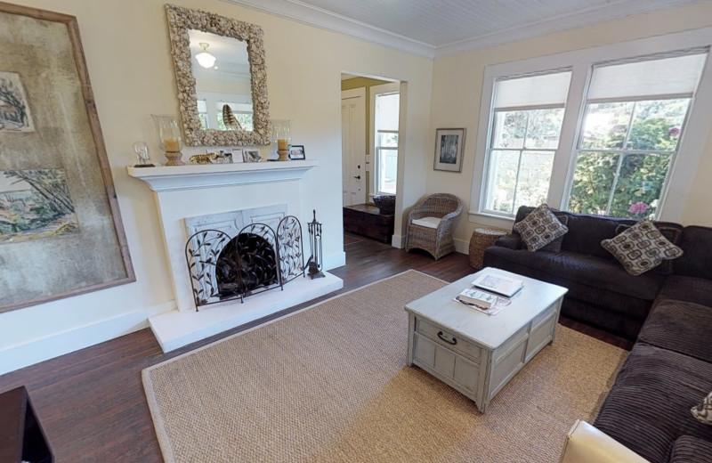 Rental living room at Irish Beach Vacation Rentals.