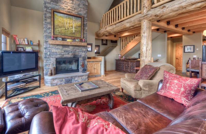 Rental living room at Moonlight Rentals in Big Sky.