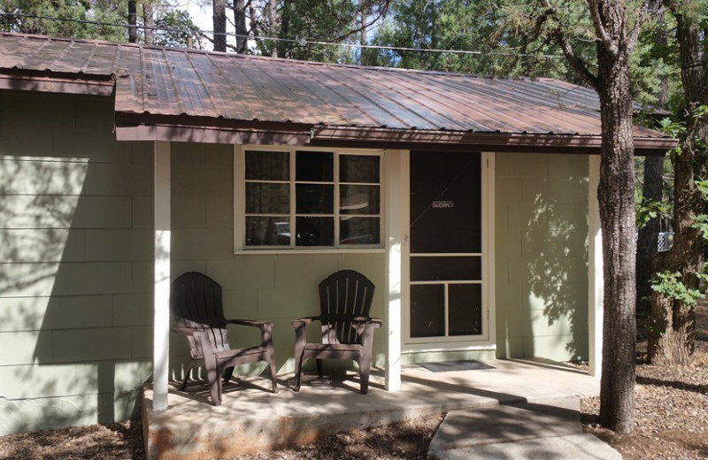 Cabin exterior at Hidden Rest Resort.