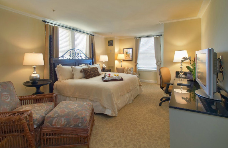 Guest room at Pinehurst Resort.
