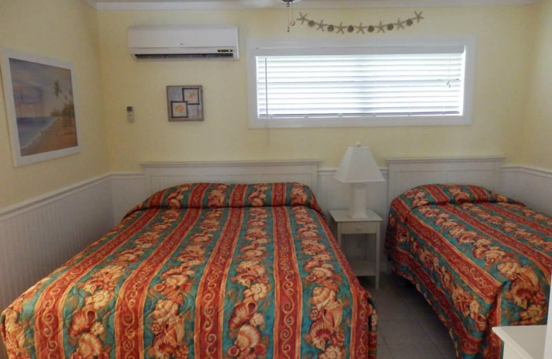 Guest room at Beachview Cottages.