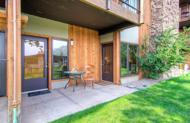 Rental patio at Shadowbrook Property Management.