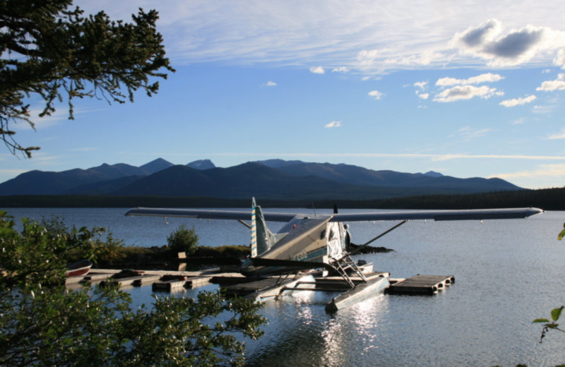 Lake view at Chaunigan Lake Lodge.