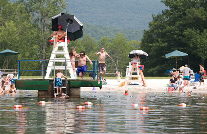 The beach at The Alpine Inn.