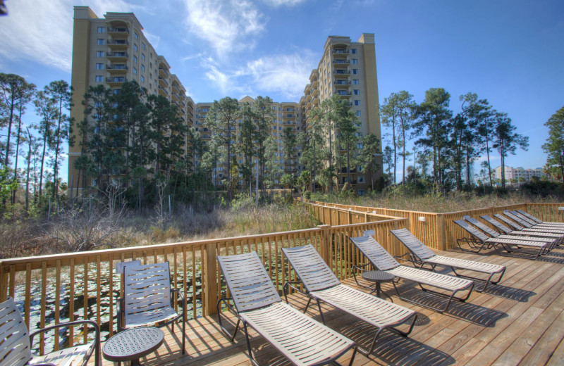 The sun deck at Lake Eve Resort.