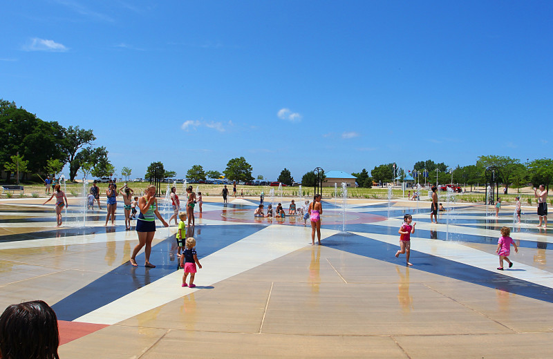 Splash pad at Silver Beach Hotel.