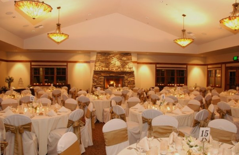 Wedding reception at FivePine Lodge.