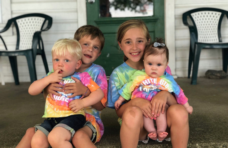 Family at White Birch Lodge.