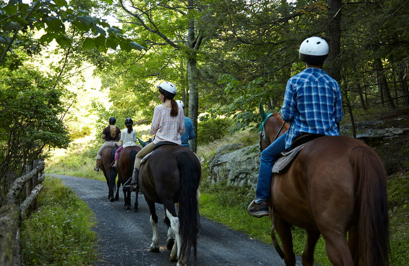 Horseback riding at Mohonk Mountain House.