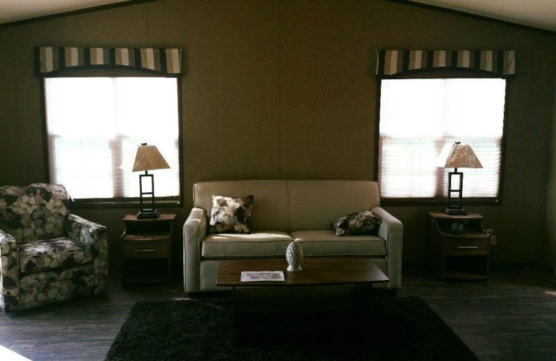 Guest living room at Great Blue Resorts- Bellmere Winds Resort.