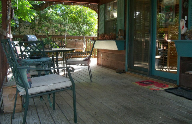 The porch at Oak Hill River Inn.