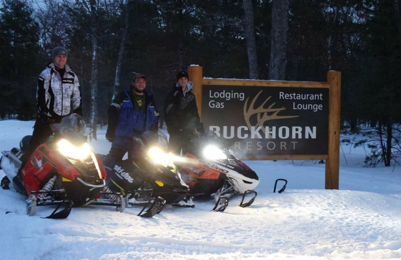 Snowmobiling at Buckhorn Resort.