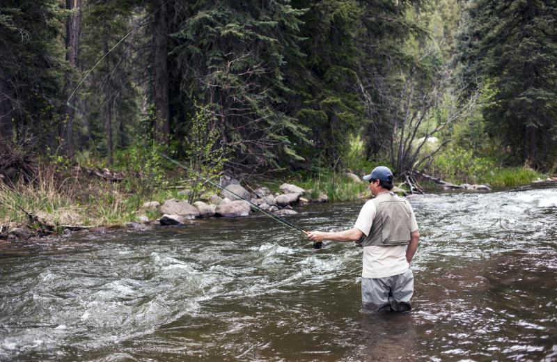 Fishing at O-Bar-O Cabins.