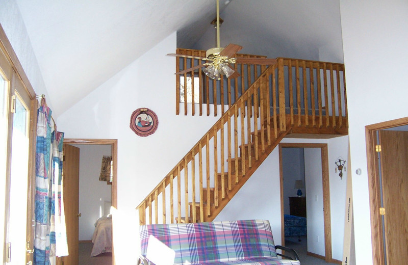 Cabin interior at Shady Hollow Resort and Campground.