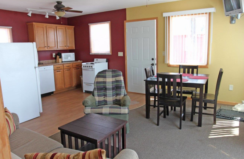 Cabin interior at Holiday Haven Resort and Campground.