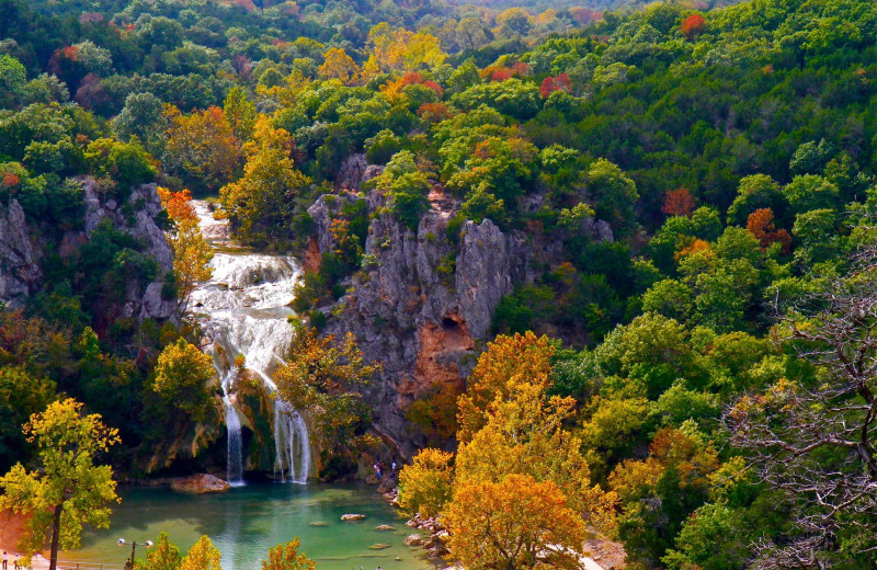 Waterfall near Premier Lake Property Rentals.