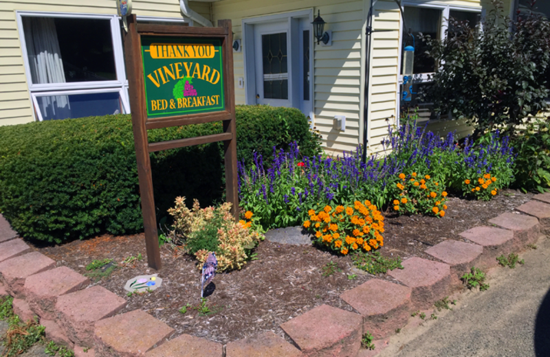 Garden at Vineyard Bed & Breakfast.