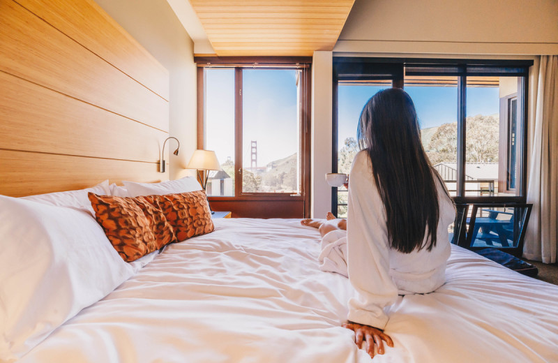 Guest room at Cavallo Point Lodge.