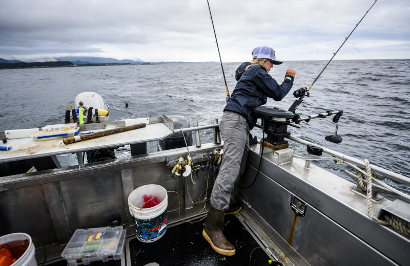 Fishing at Elfin Cove Resort.