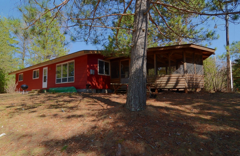 Cabin exterior at North Country Vacation Rentals.