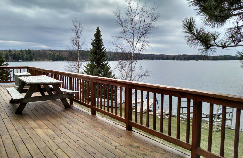 Cabin deck at The Arrows Resort.