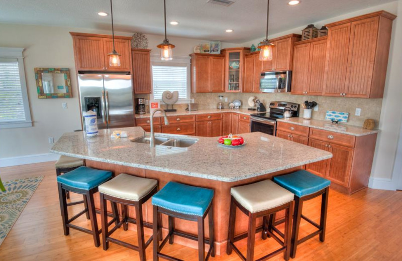 Rental kitchen at Anna Maria Vacations.