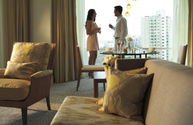 Guest room at Miraflores Park Plaza.