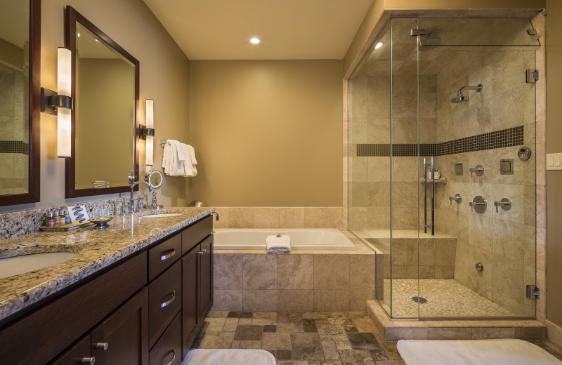 Bathroom of a residential suite at Lumiere Hotel in Telluride Colorado