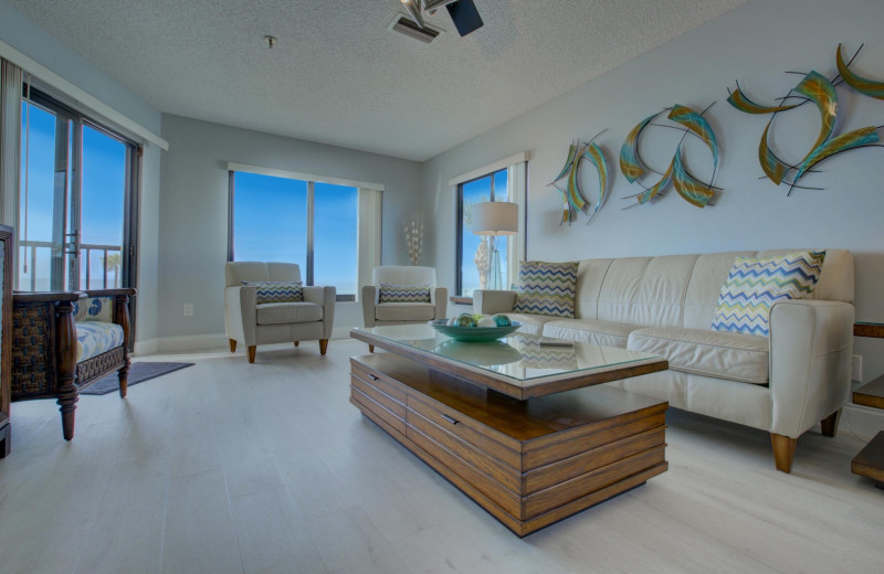 Rental living room at Anna Maria Island Beach Rentals, Inc.