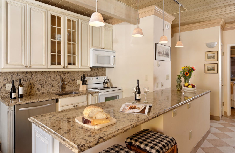 Condo kitchen at Aspen Square Condominium Hotel.