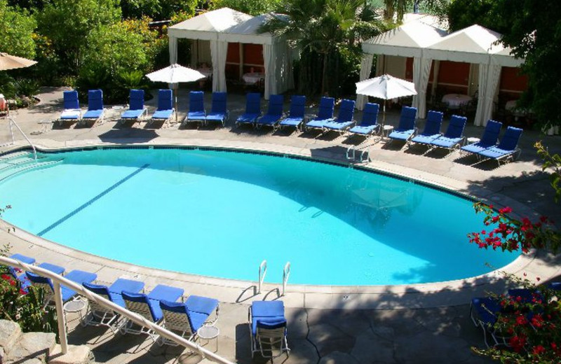 Outdoor pool at Palm Springs Tennis Club.