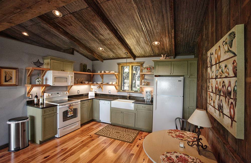 Rental kitchen at Hill Country Premier Lodging.