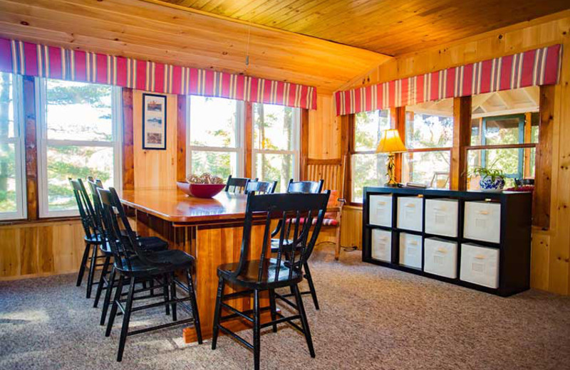 Dining room at White Lake Lodges.