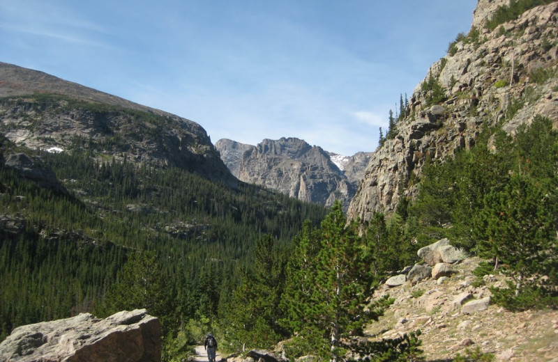 Beautiful mountains near Alpine Trail Ridge Inn.