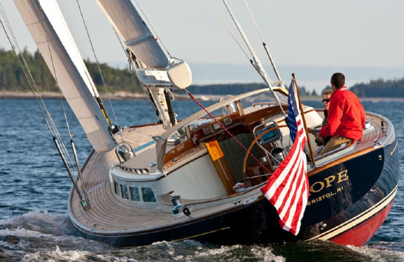 Boating at Boothbay Harbor Oceanside Golf Resort.