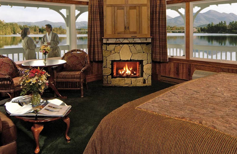 Guest room at Mirror Lake Inn Resort & Spa.