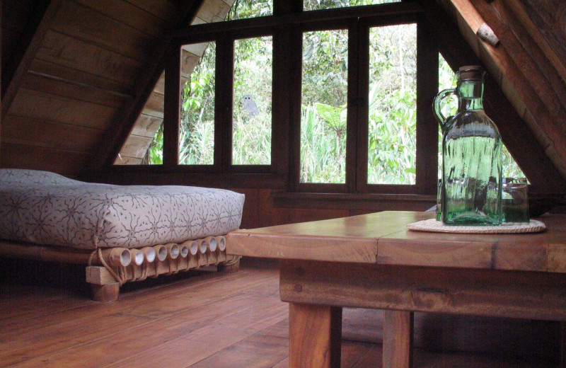 Guest room at Cloudforest Ecolodge El Monte.