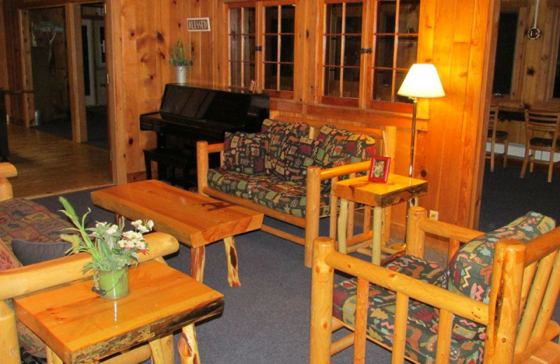 Lounge at Elbow Lake Lodge.