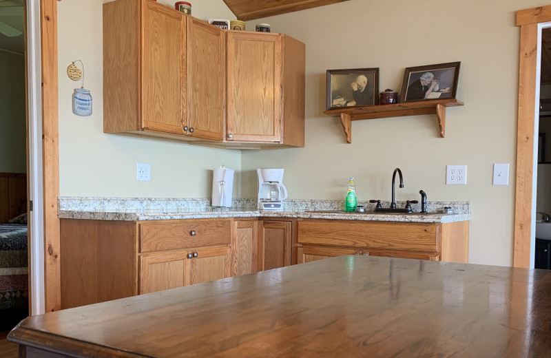 Cottage kitchen at Holly's Resort.