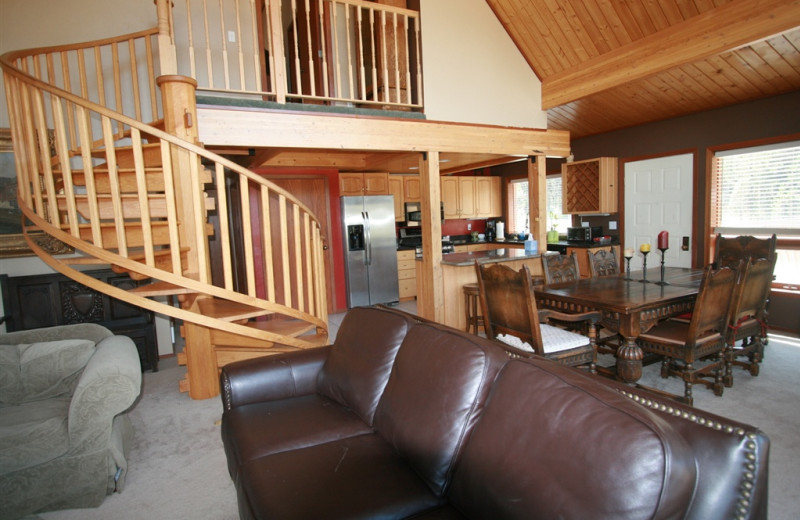 Vacation rental interior at Bear Creek Lodge.