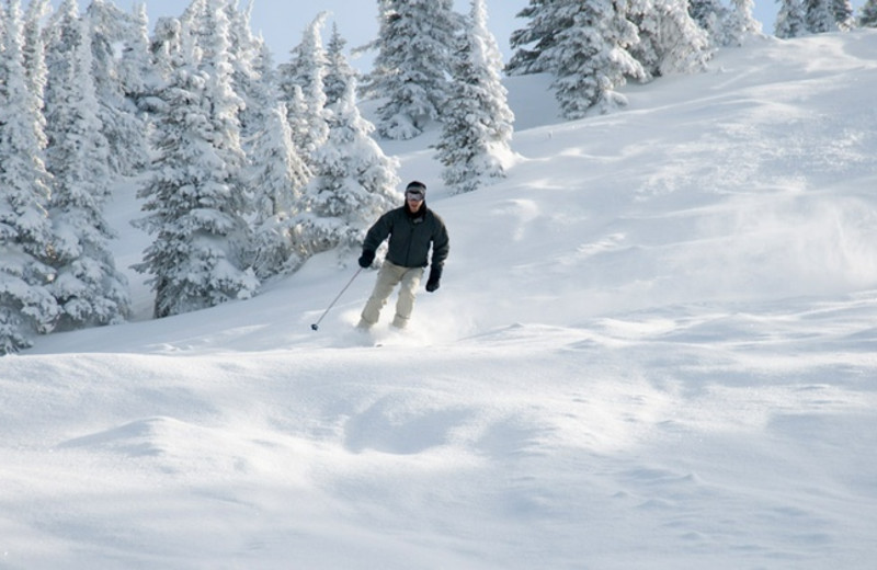 Skiing at Aston Lakeland Village.