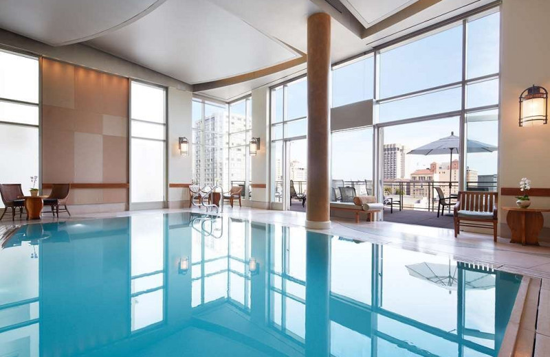 Indoor pool at Huntington Hotel San Francisco.